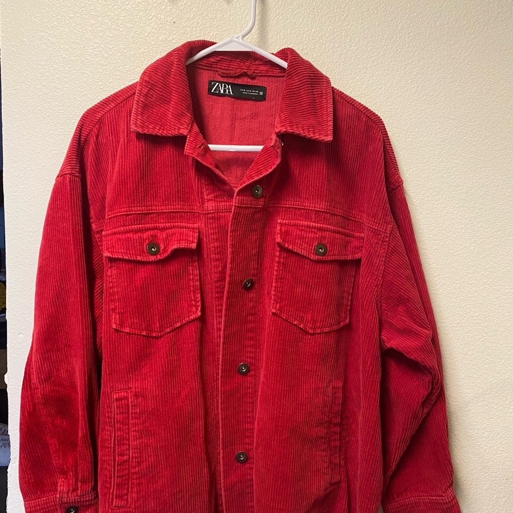 Zara Women’s Red Corduroy Jacket